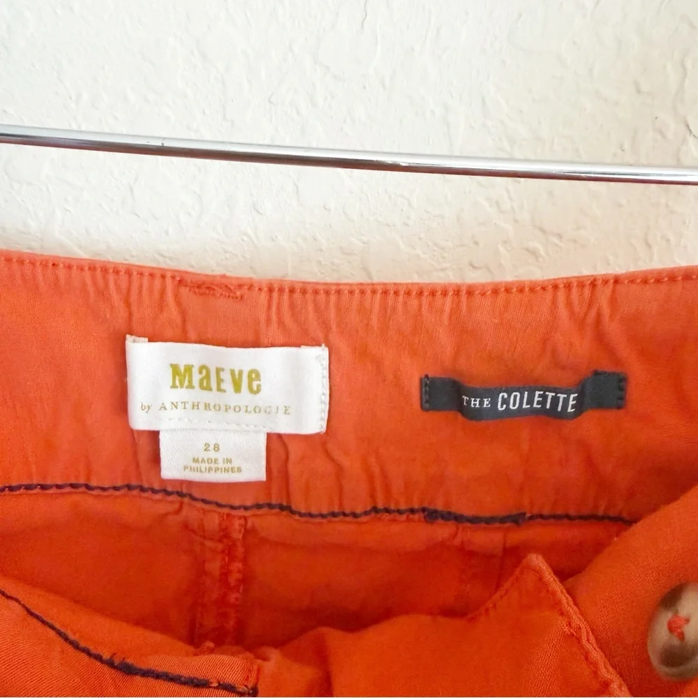 Maeve The Colette Orange Cropped Wide Leg Pants Size 8 - Picture 4 of 8